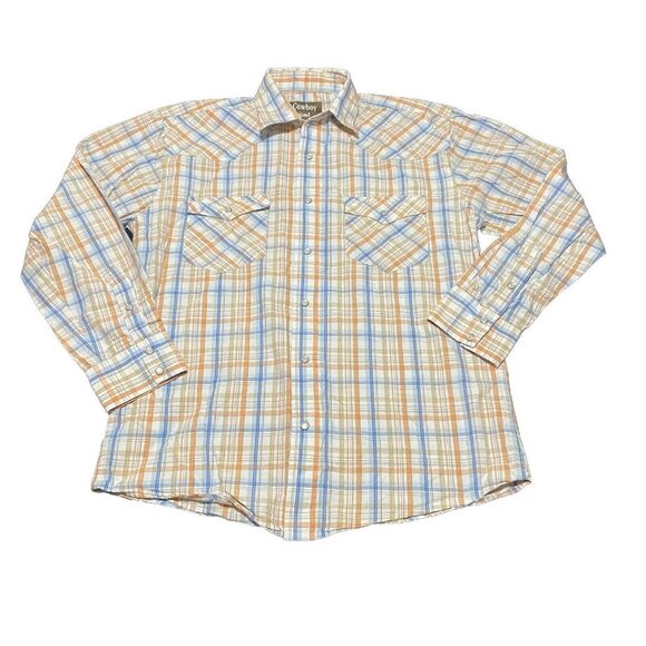 Cowboy Legend Shirt Mens Large Diamond Pearl Snap Western Rodeo Stripe - Picture 1 of 4